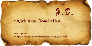 Hajduska Dominika névjegykártya